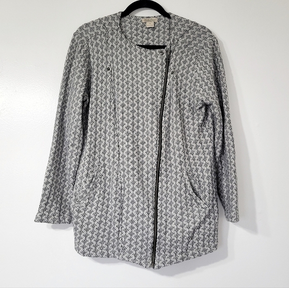 Lucky Brand Asymmetrical Moto Zip Up Sweater size M - Picture 1 of 11